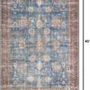 Loloi Loren Collection LQ-01 Blue/Brick 2'-3" x 3'-9" Accent Rug