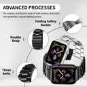 Stainless Steel Band and Case Compatible With Apple Watch Iwatch Ultra Series 11 10 9 8 7 6 5 4 3 2 1 SE 49mm 45mm 46mm 44mm 42mm 41mm 40mm 38mm,Men Women Classic Classy Metal Business