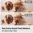 Indoor Camera for Pet & Baby Monitoring, 2K Clear View, Motion Alerts & Night Vision, 2-Way Audio, Easy Setup Home Security Cam, Alexa & Google Home Compatible, 2.4G Wi-Fi only
