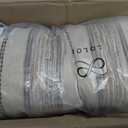 Loloi Ivory/Multi 12'' x 27'' Cover w/Down Pillow | PLL0157 Approx. 12"x27" Ivory / White, Farmhouse, Coastal, Neutral, Pillow