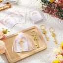 Ferreve 50 Sets Baby Shower Bottle Opener Favors Included Bottle Opener Keychain Crown Charms Keychain Thank You Cards Organza Bags Baby Shower Return Gifts for Guests