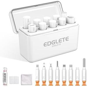 iPhone Cleaning Kit iPhone Cleaner, Phone Charging Port Cleaning, Cell Phone Repair Restore Tool for AirPod pro and iPad, Lightning Charger Cables Speaker Cleaner for Electronic Devices, White