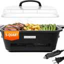 Electric Food Warmer & Cooler 5Qt, Portable Mini Crock Pot & Slow Cooker Alternative, Buffet Serving Dish for Cold (37F) or Hot (160F) Meals, Tailgating, Camping & Parties, Dishwasher Safe