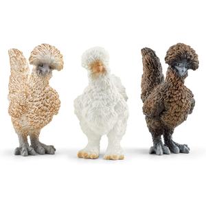 Schleich Farm World Realistic Chickens Playset - 3-Piece Farm and Barn Toy Playset with Realistic Chicken Figurines for Play Time and Imagination, for Boys and Girls, Gift for Kids Toddlers Age 3+