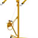 16 ft Drywall Lift,Drywall Rolling Lifter Panel,150 LBS Heavy Duty Sheetrock Lift Drywall Lifter,Drywall Lift Panel Hoist Jack with 360 Adjustable Telescopic Arm & 3 Lockable Wheels