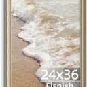 24x36 Poster Frame, Vintage 24 x 36 Poster Frame with HD Plexiglass Durable for Horizontal or Vertical Wall Mounting, White-Gray, 1 Pack