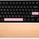 HomeDo Wooden Wrist Rest for Mechanical Keyboards, Support pad for Palm, Ergonomic Rest for Typing and Gaming,Palm Rest,Hand Rest (Beech,11.81x3.15(61 Key 60%))