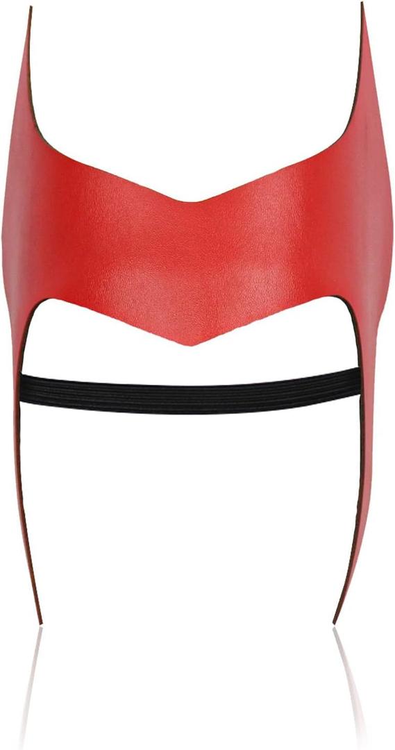 Kuberas Scarlet Headpiece Witch Maximoff Crown Cosplay Helmet Accessories Halloween Costume Props for Adults (One Size, Style 1- Lightweight Leather)