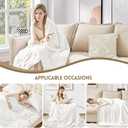 Double-Sided Faux Fur Throw Blanket, Fuzzy Soft Plush Thick Warm Fluffy Shaggy Fuzzy Blanket for Couch, Sofa, Bedroom, Luxury Blanket Valentines Day Gifts for Her, White, 50"x60"