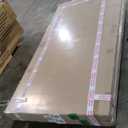 Sliding Closet Door 72"(Double 37") x 80", Full-Lite Frosted Glass Closet Door with Hardware Kit & Matching Fascia, Sturdy Solid Wood & MDF with Water-Proof PVC Surface, Pre-Drilled