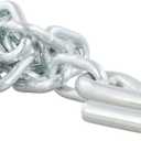 CURT 80040 27-Inch Trailer Safety Chain with 7/16-In S-Hooks, 5,000 lbs Break Strength, CLEAR ZINC