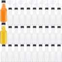 30 Pack 1.7oz Mini Liquor Bottles with Black Cap,Plastic Alcohol Bottles with 10 Funnels,Airtight Plastic Spirit Bottle for Weddings,Party Supplies