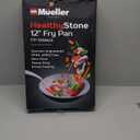 Mueller 12-Inch Fry Pan, Heavy Duty Non-Stick German Stone Coating Cookware, Aluminum Body, Even Heat Distribution, No PFOA or APEO, EverCool Stainless Steel Handle, Black