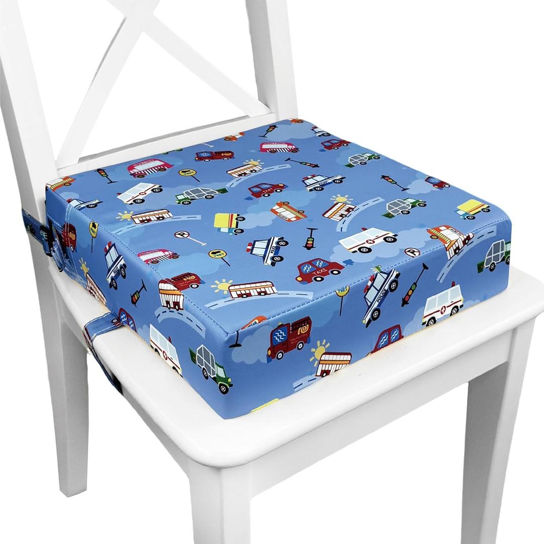Toddler Booster Seat for Dining Table,Portable Kids Booster Seat - Adjustable, Non-Slip, Lightweight & Easy to Clean (Light Blue)
