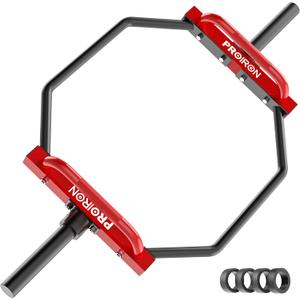PROIRON Olympic Trap Bar 2", Hex Deadlift Squat Bar, 56" Weight lifting Shrug Bars Barbell Knurled Handles for Shoulder Exercises, Farmers Walk, 250kg Capacity for Home Gym Workout