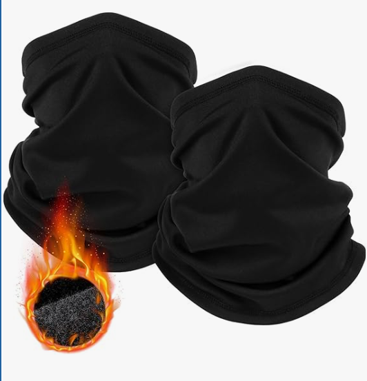 2 Pack Winter Neck Gaiter Warmer for Men&Women,Windproof Face Cover Fleece Face Mask Scarf for Cold Weather Sport