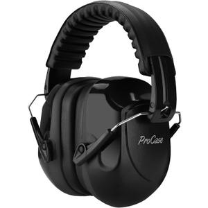 ProCase Noise Reduction Ear Muffs, Sound Proof Ear Protection, NRR 28dB Noise Cancelling Headphones for Adults Kids Autism, Hearing Protection for Mowing -Black