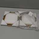 Upsimples 5x5 Picture Frame with Real Glass, Ornate Vintage 5 x 5 Photo Frames for Wall Decor or Tabletop Display, Gold, 2 Pack