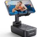 ZEALOT Cell Phone Stand with Wireless Bluetooth Speaker, Phone Holder and Wireless Induction Speaker Amplifier Dock Compatible with iPhone/ipad/Samsung,Gifts for Women Men Dad Him Her-Black