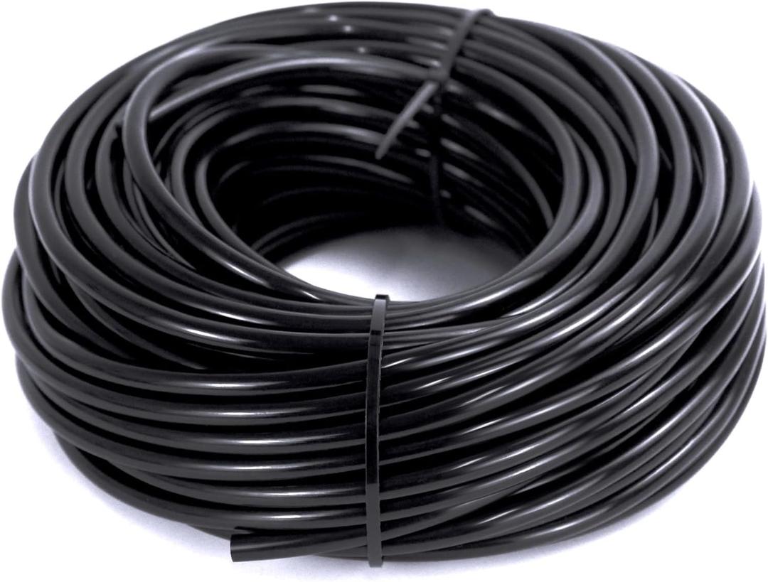 100ft 1/4 inch Blank Drip Irrigation Tubing,1/4 Irrigation Tubing Drip Irrigation Parts Drip Line Irrigation Hose for Drip Irrigation System, Garden Watering Tube Line for Garden Irrigation System