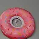 Cat Cone Collar Soft, Cute Cat Donut Collar After Surgery, Adjustable Kitten Recovery Cones to Stop Licking, Lightweight Neck Elizabethan Collars for Cats Kittens (Pink, Medium)