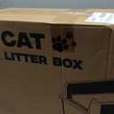 Stainless Steel Litter Box XL, Extra Large High Sided Litter Box with Handles for Big Cats, Anti-Urine Leakage Metal Cat Litter Box, Easy-Clean, Non-Stick, Includes Scoop and Mat