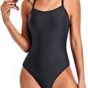 Tempt Me Athletic One Piece Swimsuits for Women Training Sport Tummy Control Bathing Suits Size Small