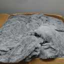 Furhaven Soft & Cozy Dog Bed for Large Dogs, Refillable w/ Removable Washable Cover & Liner, For Dogs Up to 95 lbs - Plush Faux Fur Bean Bag Style Ball Bed - Gray Mist, XL/Jumbo