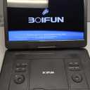 17.5" Portable DVD Player with 15.6" Large HD Screen, 6 Hours Rechargeable Battery, Support USB/SD Card/Sync TV and Multiple Disc Formats, High Volume Speaker, Black