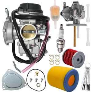 LTZ400 Carburetor Fit for Suzuki LTZ400 LTZ 400 Quad ATV 2003 2004 2005 2006 2007 with Fuel Valve Petcock Air Filter