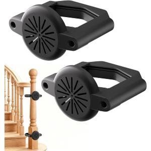 No Drill Baby Gate Banister Adapter, Upgraded Mounting Kit for Stairway, Fits Round & Square Posts 1.5"3.5", for Most Baby & Dog Gates, No Holes in Your Posts, Black