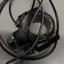 Aluminum 7/8" Motorcycle Handlebar Control Horn Start Switch Button Momentary Action with Two Bullet Connectors Black Button