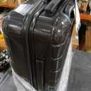 ORIGINAL PENGUIN Crimson 21" Hardside Carry-on Spinner Luggage, Telescoping Handles, Black, One Size