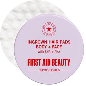 First Aid Beauty Ingrown Hair Pads Aftershave Treatment to Help Prevent Razor Bumps, Exfoliate Underarms & Bikini Area, Sensitive Skin