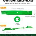 Youxmoto 02961700 54'' Mower Blades 70763400 for Gravely Ariens Zoom XL ZTXL2448 ZTXL2548 ZTXL2554, 54 Zero Turn Replaces for 02961700 70763400 with 54" Mower Decks (High Lift)