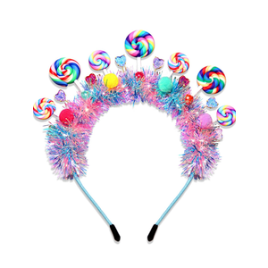 NVENF Candy Headband Costume Accessories Christmas Candy Cane Lollipop Headbands Halloween Holiday Christmas Outfit for Women