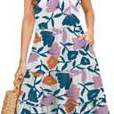 Summer Dresses for Women 2025 Elegant Classy Sleeveless Boho Midi Sun Dress Spring Break Travel Beach Vacation Clothes (XXL)