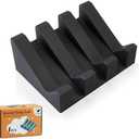 Coipdfty Soap Dishes, Silicone Shower Soap Dish with Drianage, Bar Soap Holder & Saver Waterfall Self-Draining to Keep Your Bar Soap Organized and Clean (1, Black)