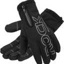ROCKBROS Winter Cycling Gloves for Men Women Water Resistant Touch Screen Gloves Shock-Absorbing Full Finger Biking Glove Anti-Slip Motorcycle Mountain Bike Gloves, for Fishing, Driving, Golfing