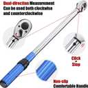 BULLTOOLS 1/2-inch Drive Click Torque Wrench Set Dual-Direction Adjustable 90-tooth Torque Wrench with Buckle25-250ft.lb / 33.75-337.5Nm