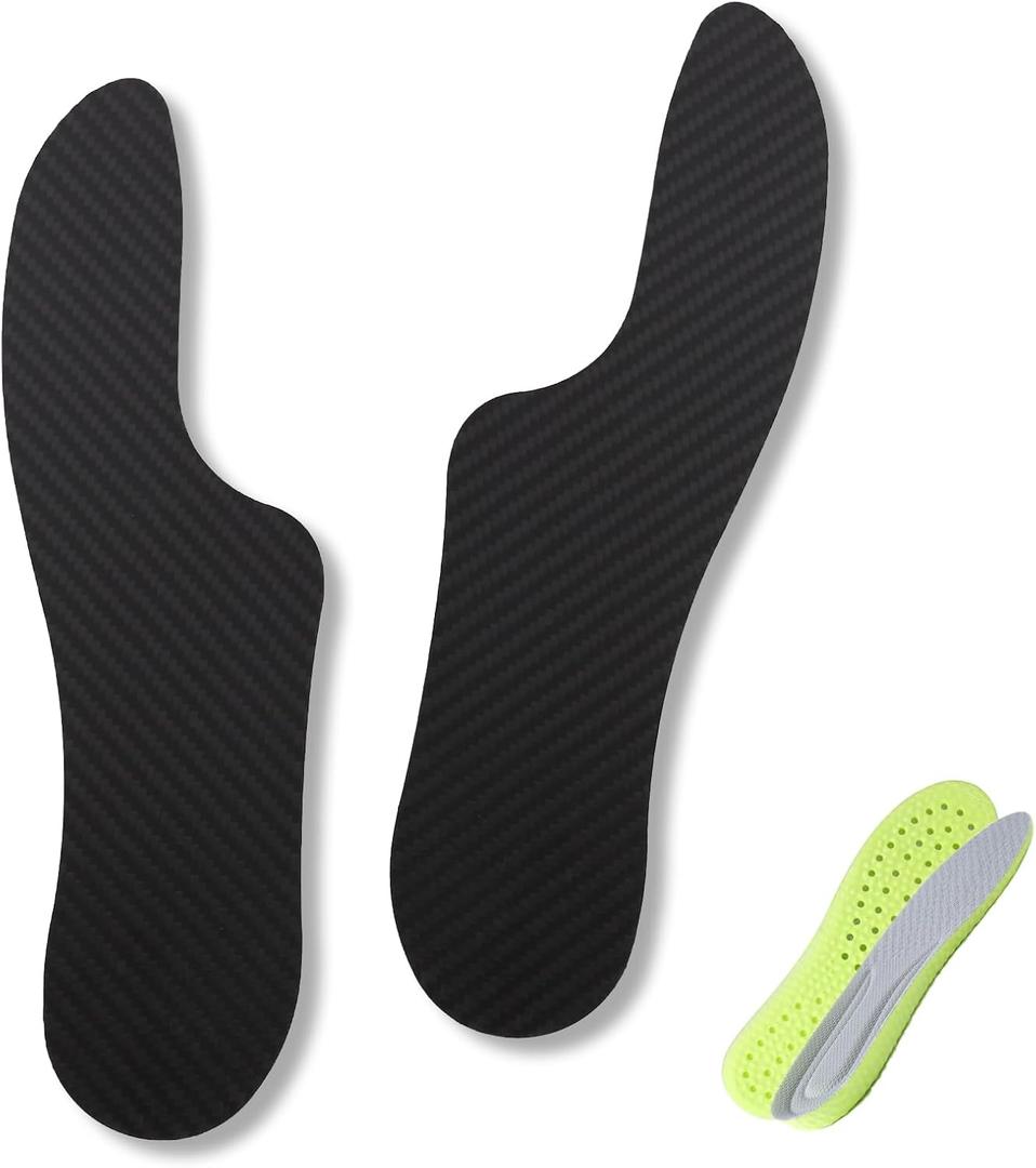 Morton's Extension Insert Orthotic Carbon Fiber Insole Rigid Turf Toe Plate for Men Women for Morton's Toe Turf Toe Hallux Rigidus Arthritis Limitus (1 Pair, 11.25 - Men's 11 / Women's Size 12)