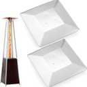 2 Packs Pyramid Patio Heater Heat Reflector Shield Top (4.33inch Hole Spacing), Outdoor Heater Replacement Parts Aluminum Reflector Shield, Suitable for Most Pyramid Gas Heater, Glass Tube Heater
