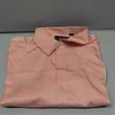 J.VER Men's Dress Shirts Solid Long Sleeve Stretch Wrinkle-Free Formal Shirt Business Casual Button Down Shirts (Large, Coral)