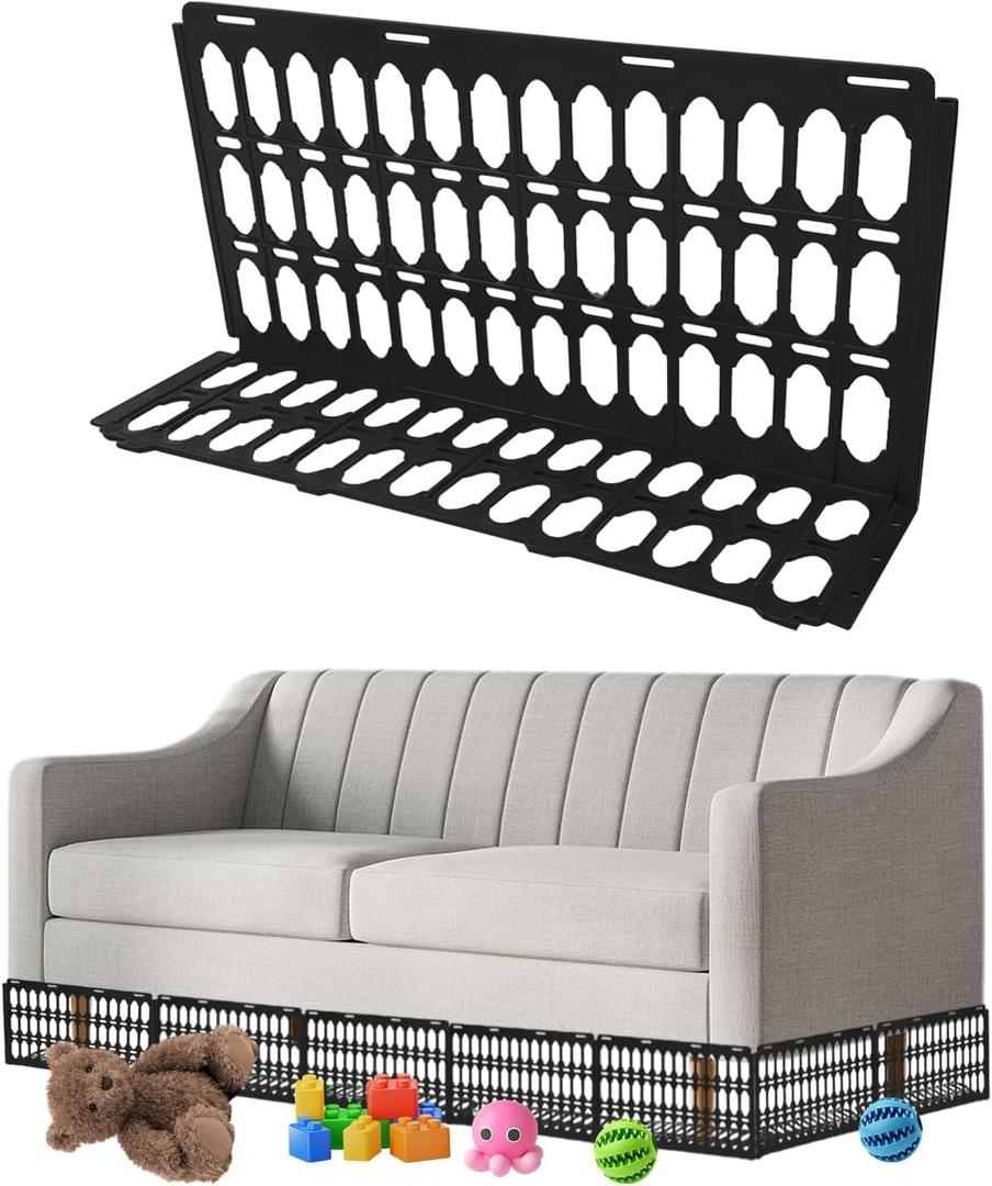 14 Pack Under Couch Blocker, Under Bed Blocker Prevents Toys & Pets Under Furniture, Ideal for Living Room, Bedroom, Playroom