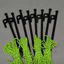 8 Pack Tent Stakes Heavy Duty Metal Tent Pegs for Camping Steel Tent Stakes 8 inch Unbreakable and Inflexible