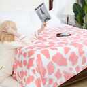 Cute Fleece Blanket Twin Size Strawberry Pink Soft Twin Blanket Lightweight Cozy Throw Blankets for Bed Couch Sofa Travel Camping 60x80 inch