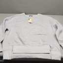 BTFBM Women's Casual Crewneck Sweatshirts 2026 Spring Fall Clothes Long Sleeve Side Slit Workout Fleece Pullover Tops (Medium, Grey)