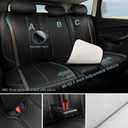 CAR PASS Back Seat Covers, Nappa Leather Rear Seat Bench Cushion Waterproof Breathable Back Row Protector Universal Fit for Car Sedan SUV Pickup Truck, Back Rear Black Chameleon Iridescent Reflective, Size: Rear Seats
