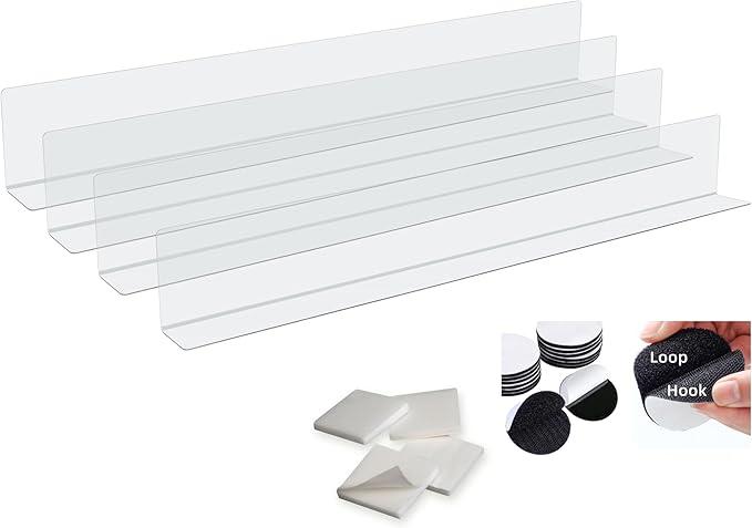 Under Couch Blocker for Pets & Toys - Durable PVC Under Couch Toy Blocker w/ 12 Interlocking Velcro Straps & 16 Adhesives - Trimmable Bed Gap Blocker - Couch Accessories Compatible w/All Couches