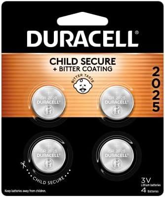 Duracell 2025 Lithium Battery, 8 Count (Pack of 2) Child Safety Features, Lithium Coin Battery for Key Fob, Car Remote, and other devices, CR2025 3 Volt (3V) Cell